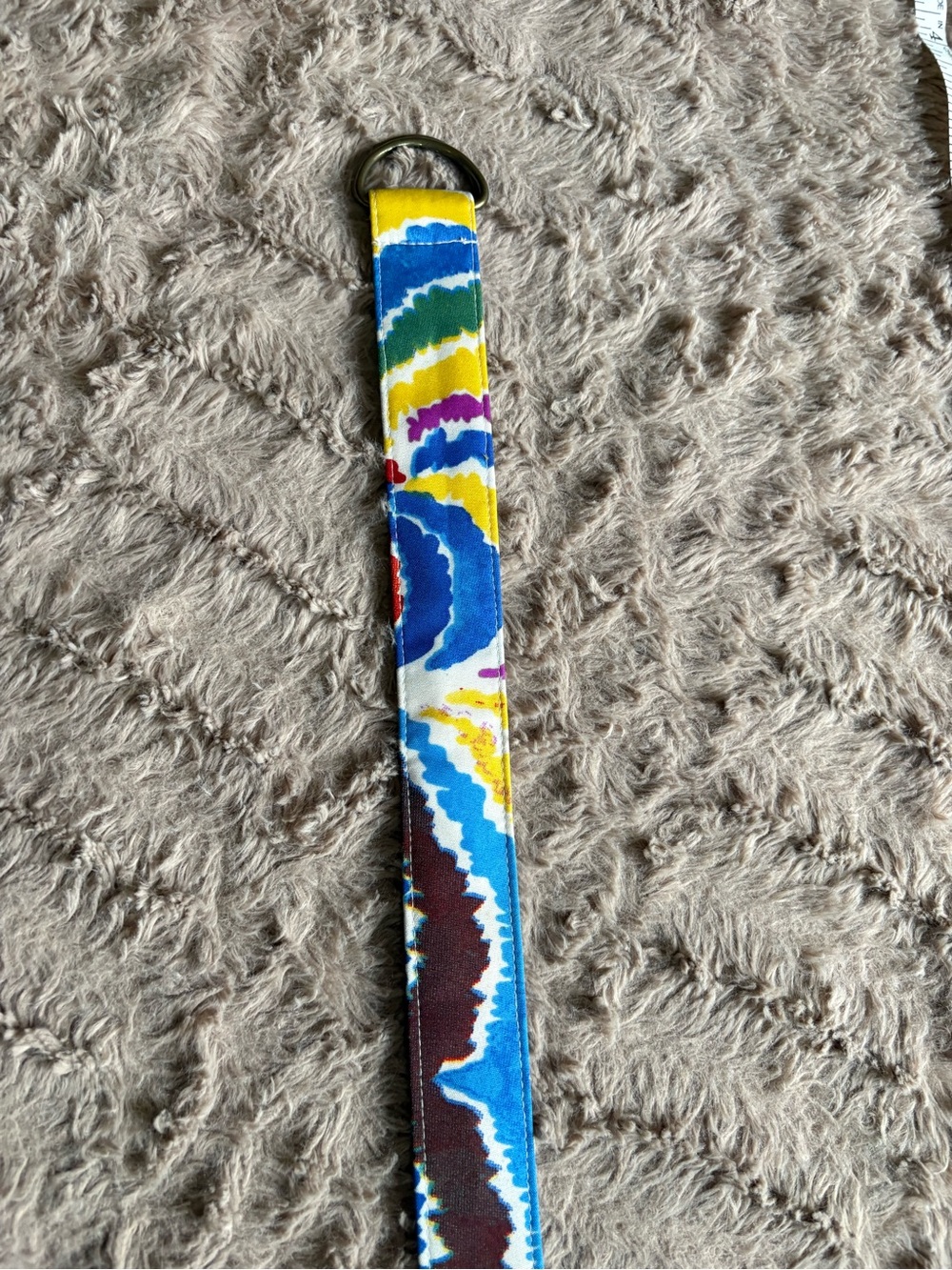 Colorful Tie-Dye Pattern Fabric Women’s Belt